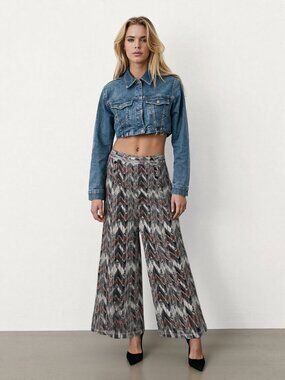 Robert Louis Multicolor Wide Leg Printed Pants